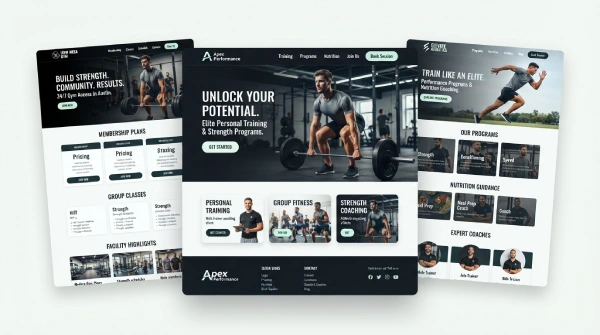 Fitness website design service