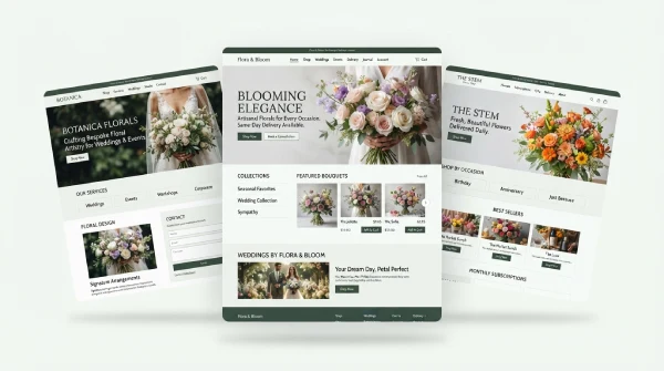 Small business florist website design