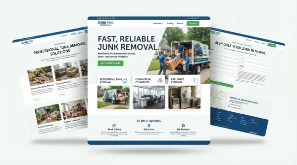 Small business junk removal website design