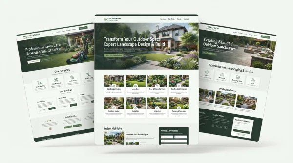 Small business landscaping website design