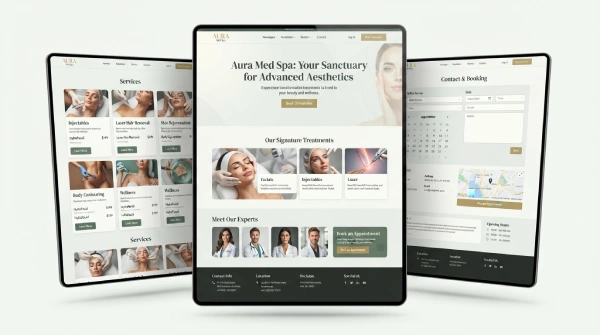Med spa website design service