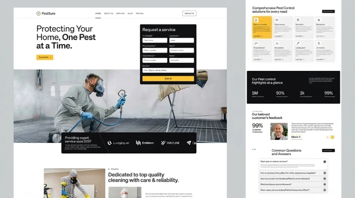 Pest Control Small Business Website Design
