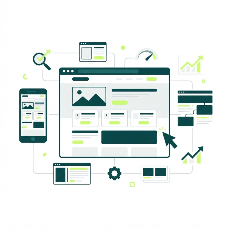 Website design and development Illustrator